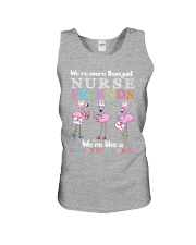 nurse flamingo small gang Unisex Tank tile