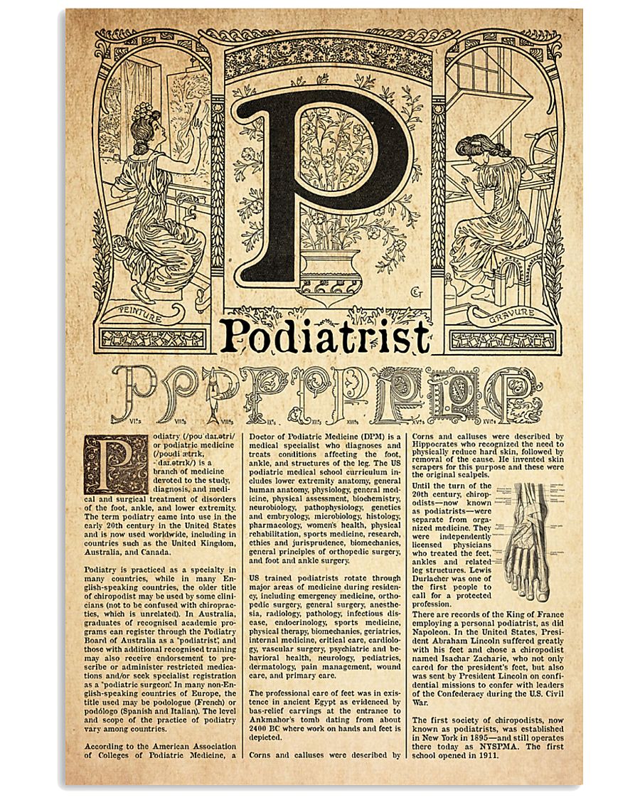 vintage-letter-podiatrist 11x17 Poster