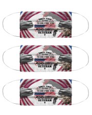 veteran and jesus die for you mas Cloth Face Mask - 3 Pack front
