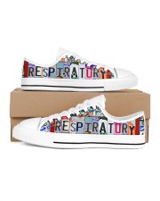 shoe plate respiratory Men's Low Top White Shoes inside-left-outside-left