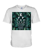 eye chart-close-pattern 4 V-Neck T-Shirt tile