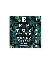 eye chart-close-pattern 4 Square Magnet tile