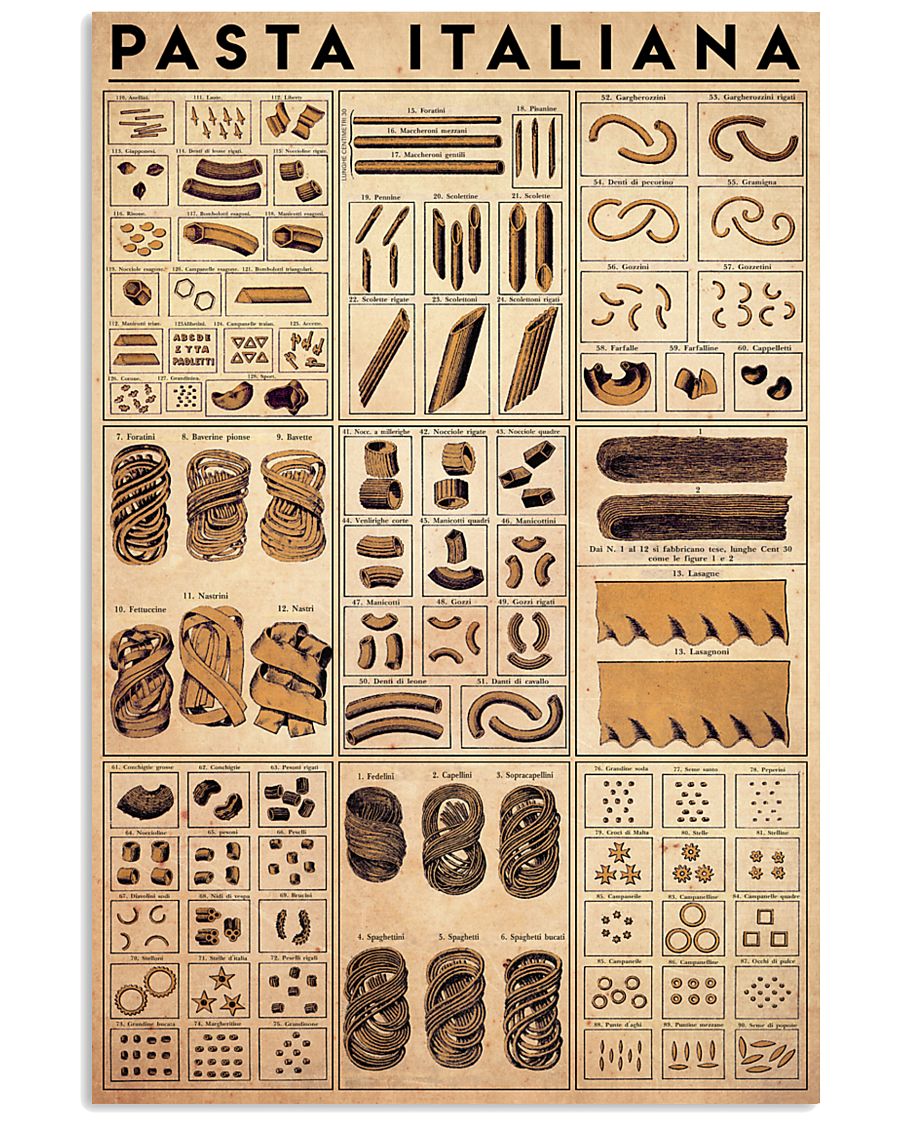 pasta italiana 24x36 Poster
