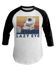 lazy eye Baseball Tee tile