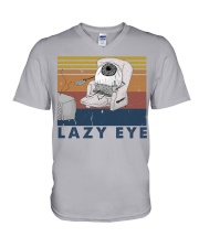 lazy eye V-Neck T-Shirt tile