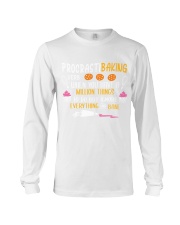baking procrastibaking-verb Long Sleeve Tee tile