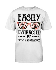 Easily Distracted By Dogs And Glasses Optometrist Shirt, Phoropter Shirt, Physician Shirt, Optician Gift Idea, Optometry, Optometrist Health Care Classic T-Shirt front