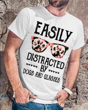 Easily Distracted By Dogs And Glasses Optometrist Shirt, Phoropter Shirt, Physician Shirt, Optician Gift Idea, Optometry, Optometrist Health Care Classic T-Shirt lifestyle-mens-crewneck-front-4