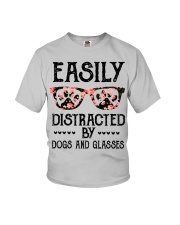 Easily Distracted By Dogs And Glasses Optometrist Shirt, Phoropter Shirt, Physician Shirt, Optician Gift Idea, Optometry, Optometrist Health Care Youth T-Shirt tile