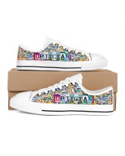 Plate Optician Shoe, Optician Shoe, Eye Doctor Shoe, Optometry Shoe, Doctors of Optometry Shoe Men's Low Top White Shoes inside-right-outside-right