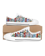 shoe plate medical assistance Men's Low Top White Shoes inside-left-outside-left