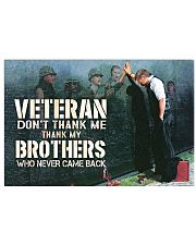 vietnam veteran dont thank me poster 17x11 Poster front