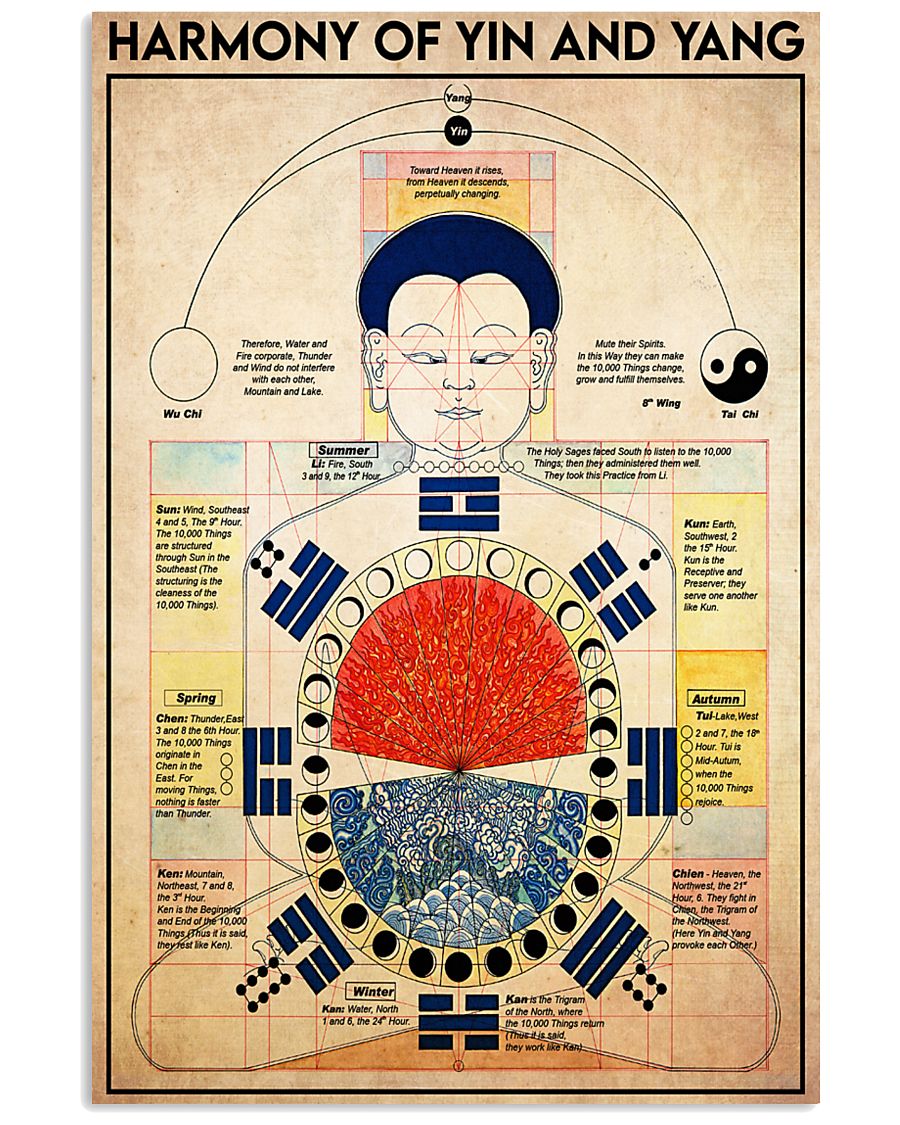 yin yang harmony 24x36 Poster