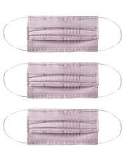 Cardiologist Pink ECG Mas Cloth Face Mask - 3 Pack front
