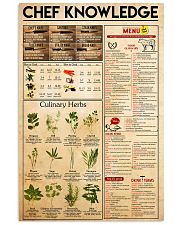 chef knowledge 24x36 Poster front
