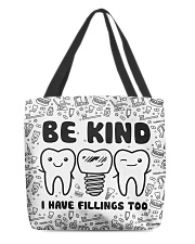 tote dentist fillings tote All-over Tote front