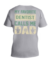 dentist dad V-Neck T-Shirt tile