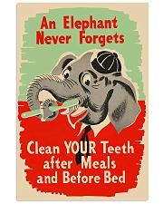 elephant clean teeth 11x17 Poster front