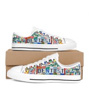 shoe plate dentist Men's Low Top White Shoes inside-left-outside-left