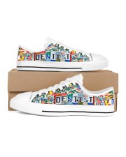 shoe plate dentist Men's Low Top White Shoes inside-right-outside-right