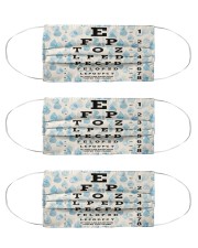 eye chart-close-pattern 2l Cloth Face Mask - 3 Pack front