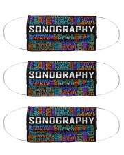 Sonography Typo mas Cloth Face Mask - 3 Pack front