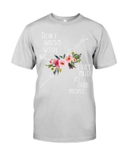 Don't Mess With Me... I Get Paid To Stab People Flower Shirt, Funny Nurse T-Shirt, Nursing Shirts, Nurse Quote Shirt, Funny Saying Shirt Premium Fit Mens Tee tile