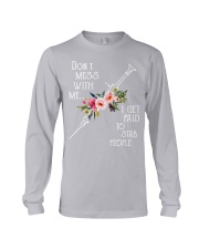 Don't Mess With Me... I Get Paid To Stab People Flower Shirt, Funny Nurse T-Shirt, Nursing Shirts, Nurse Quote Shirt, Funny Saying Shirt Long Sleeve Tee tile