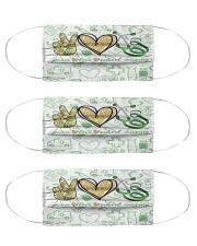 peace glit mask schoolnurse Cloth Face Mask - 3 Pack front