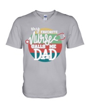 My Favorite Nurse Calls Me Dad Shirt, Nurse Dad Shirt, RN Dad T Shirt, Fathers Day Shirts, My Favorite Nurse Calls Me Dad, Proud Dad Of Nurse V-Neck T-Shirt tile