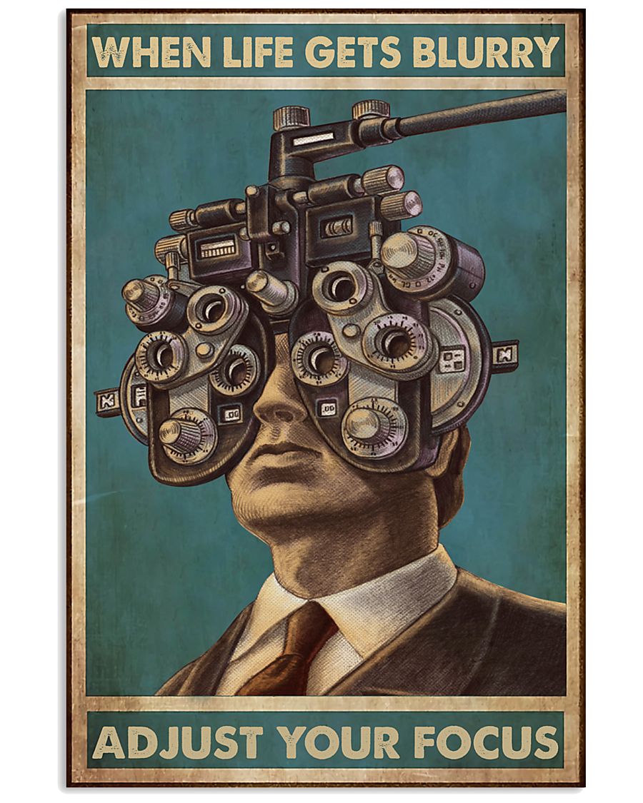 optometrist blurry focus 24x36 Poster