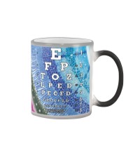 eye-chart pattern-eye Color Changing Mug tile
