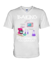 baking chemistry can eat V-Neck T-Shirt tile