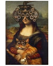 Mona Lisa Cat Phoropter Poster, Physician Poster, Optician Gift Idea, Optometry, Optometrist Health Care, Human eye structure, Optician gift 24x36 Poster front