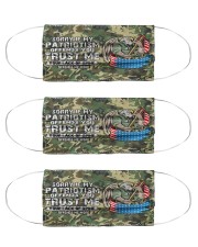 veteran patriotism offend me more mas Cloth Face Mask - 3 Pack front