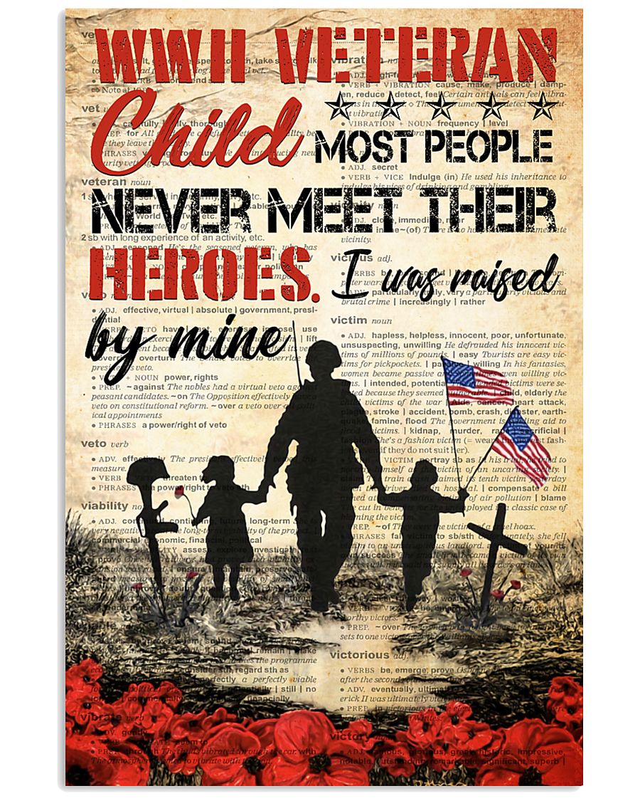 veteran hero WWII poster 11x17 Poster