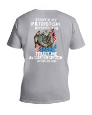 Sorry If My Patriotism Offends You Trust Me Your Lack Of Spine Offends Me More Shirt, American Veteran Shirt, Independence Day, Fourth Of July Tee, V V-Neck T-Shirt tile