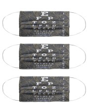 eye chart close pattern 3l Cloth Face Mask - 3 Pack front