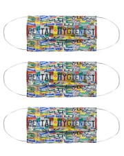 plate mask dental hygienist Cloth Face Mask - 3 Pack front