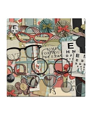 optometrist glass mask Square Coaster thumbnail