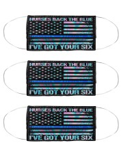 Nurse Back The Blue Got Your 6 Cloth Face Mask - 3 Pack front