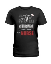 God Made Nurses Ladies T-Shirt front