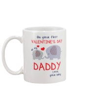 Elephant Daddy First Valentine's Day Mug back