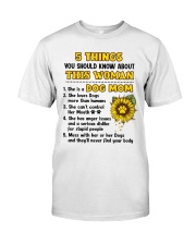 5 Things About Dog Mom Classic T-Shirt front