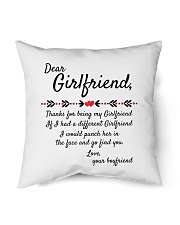 Thanks For Being My Girlfriend Indoor Pillow - 18” x 18” thumbnail