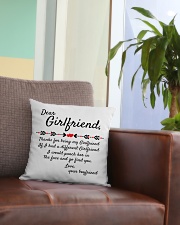 Thanks For Being My Girlfriend Square Pillowcase aos-pillow-square-front-lifestyle-03