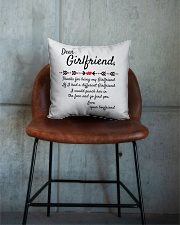 Thanks For Being My Girlfriend Square Pillowcase aos-pillow-square-front-lifestyle-04