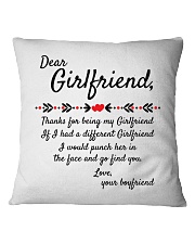 Thanks For Being My Girlfriend Square Pillowcase front