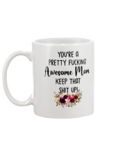Awesome Mom Flowers Mug back
