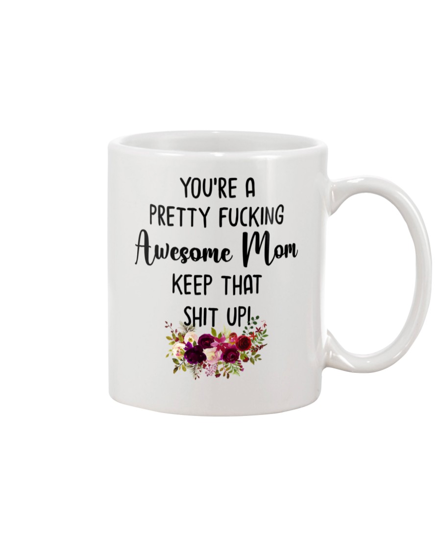 Awesome Mom Flowers Mug